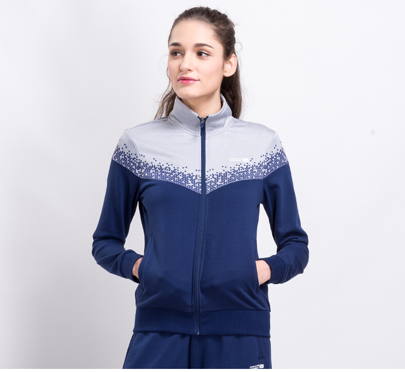 361度女装2020秋季运动外套修身撞色运动服女套装