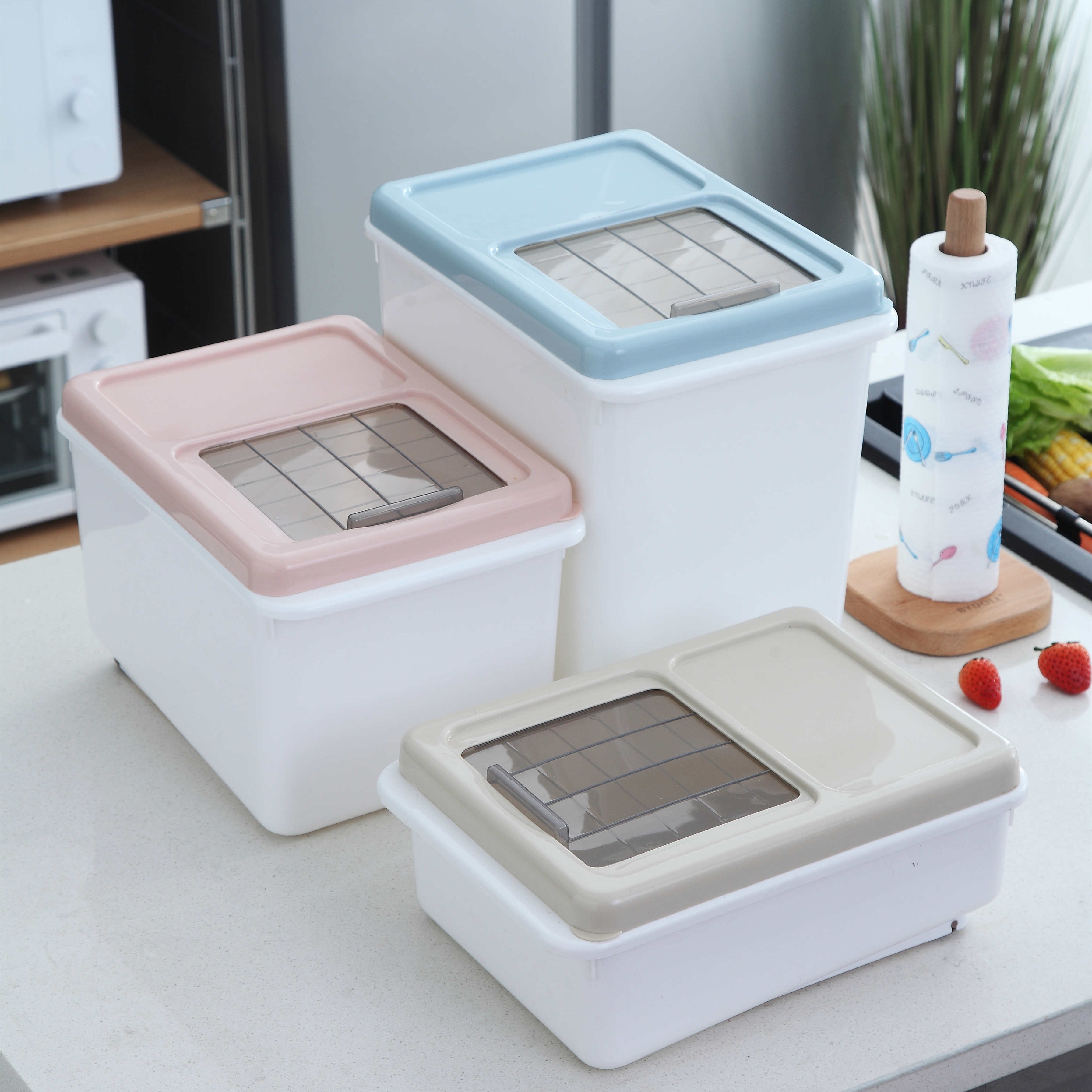 haoyangdao厨房家用20斤30斤装米桶储米箱防虫防潮装面粉杂粮米缸12斤